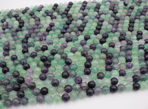 Rainbow Fluorite Gemstone Beads, 8mm, Round